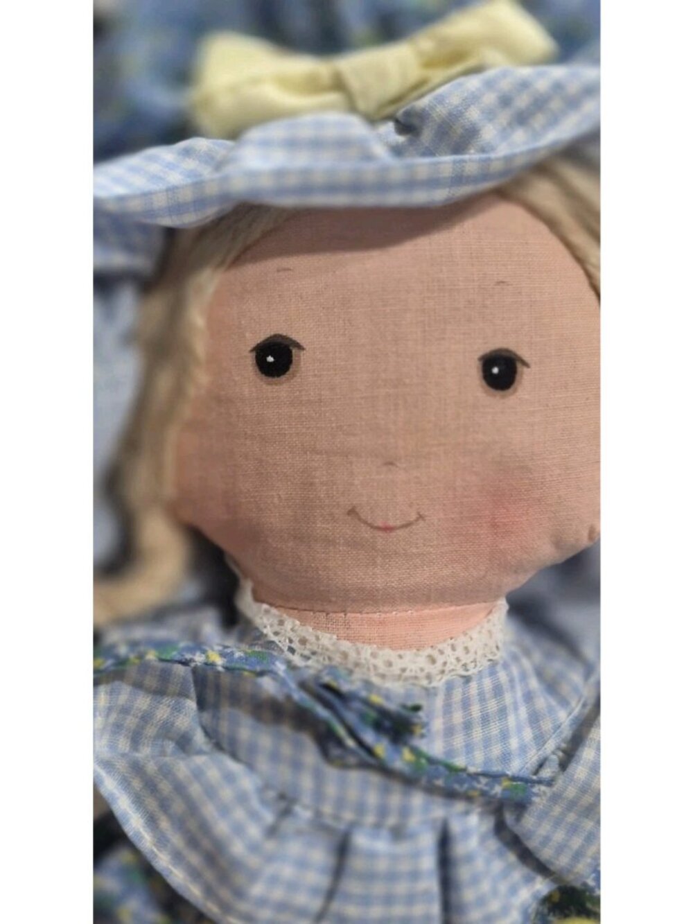 12" VINTAGE HOLLY HOBBIE KNICKERBOCKER RAG GIRL DOLL STUFFED ANIMAL PLUSH TOY - Picture 4 of 5